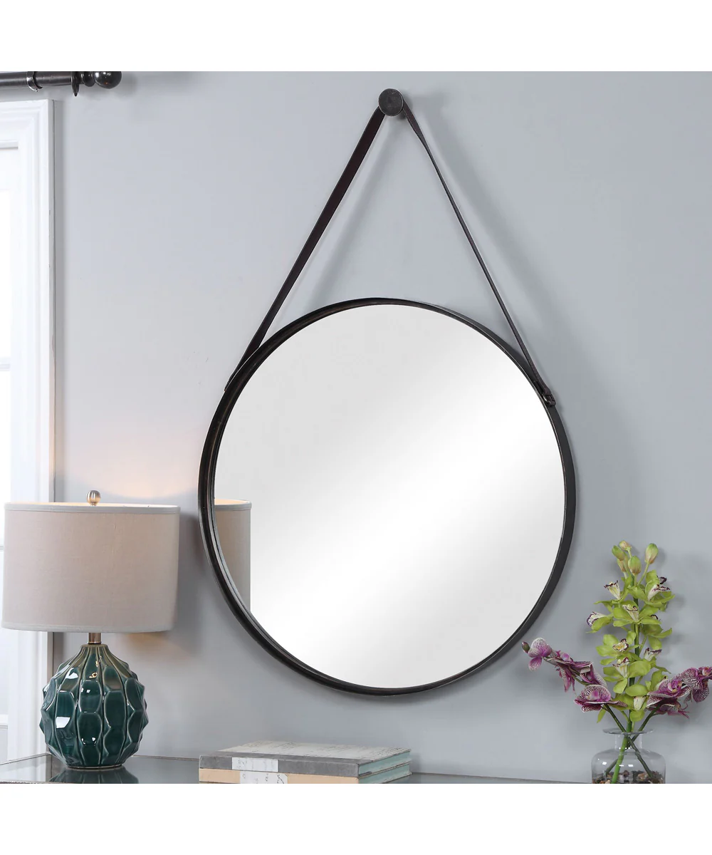 30x30" Wall Mirror Antique Bronze Metal - Image 4