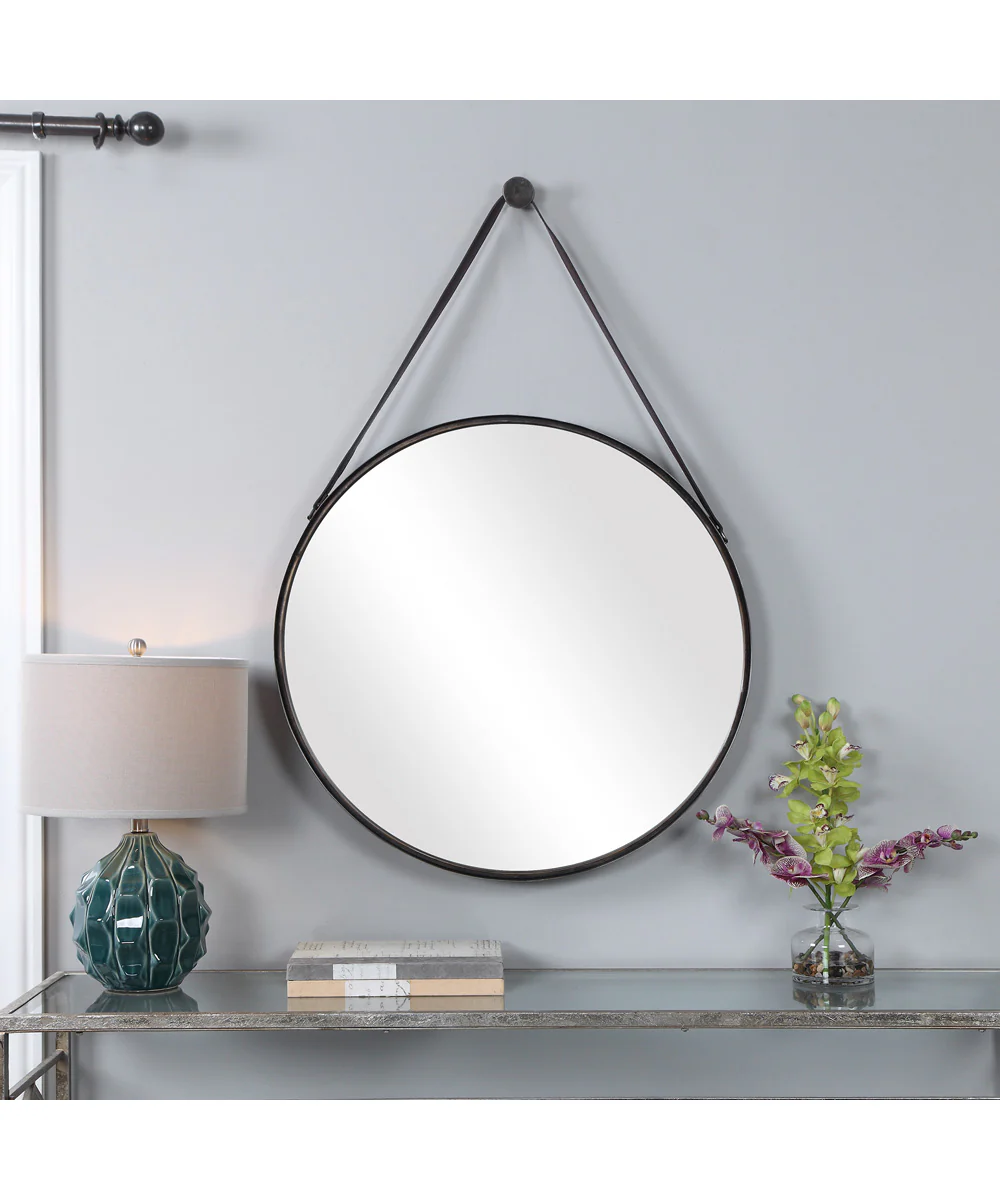 30x30" Wall Mirror Antique Bronze Metal - Image 6