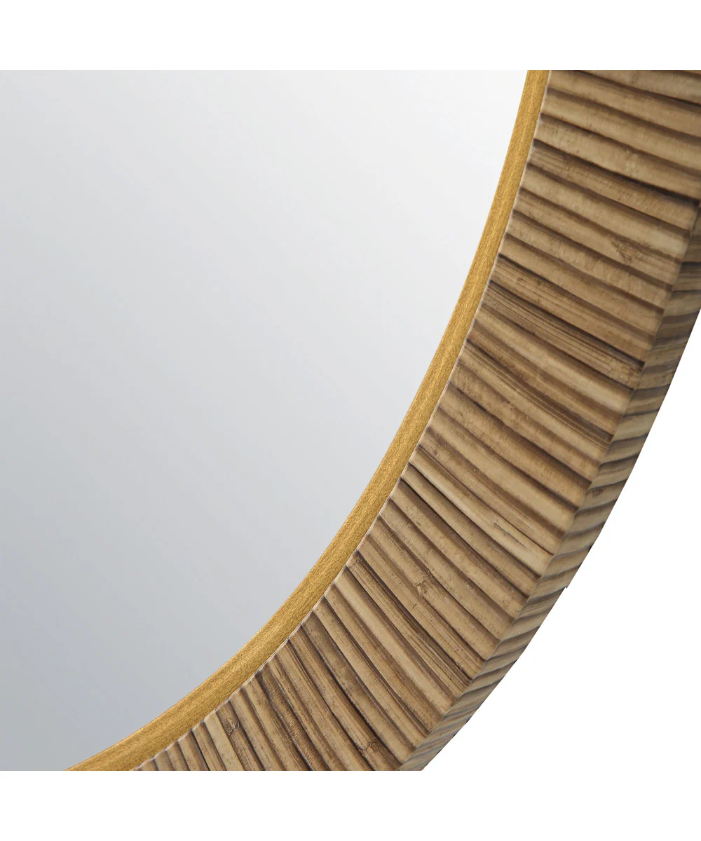 30x30" Wall Mirror Texturde Rattan-Effect - Image 5