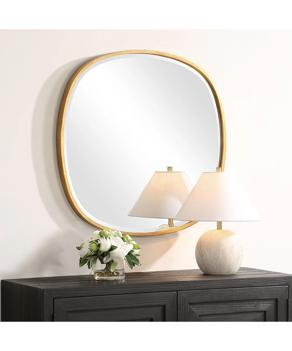 30x30" Wall Mirror with Gold Leaf - Image 3