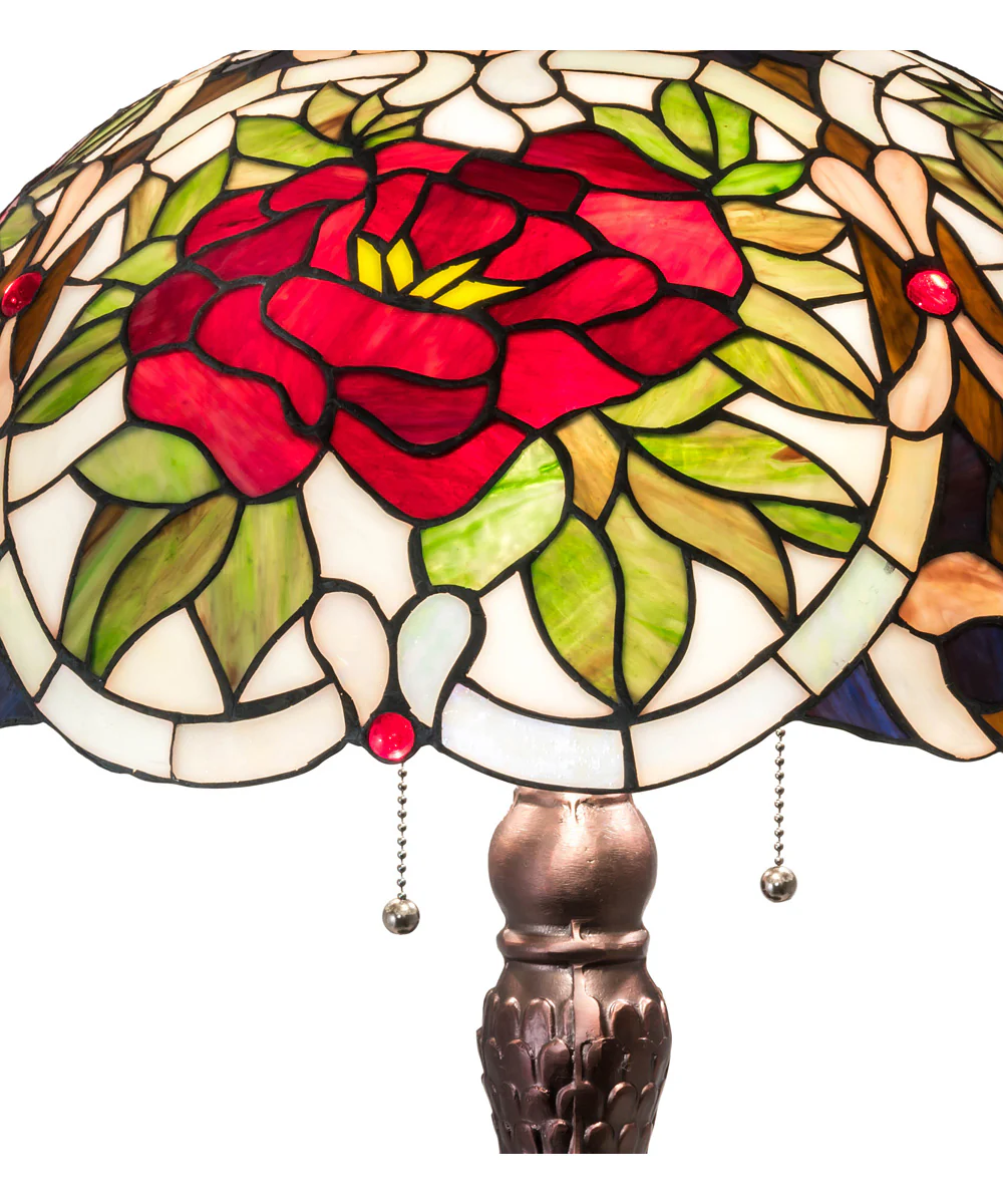 31" High Renaissance Rose Table Lamp - Image 3