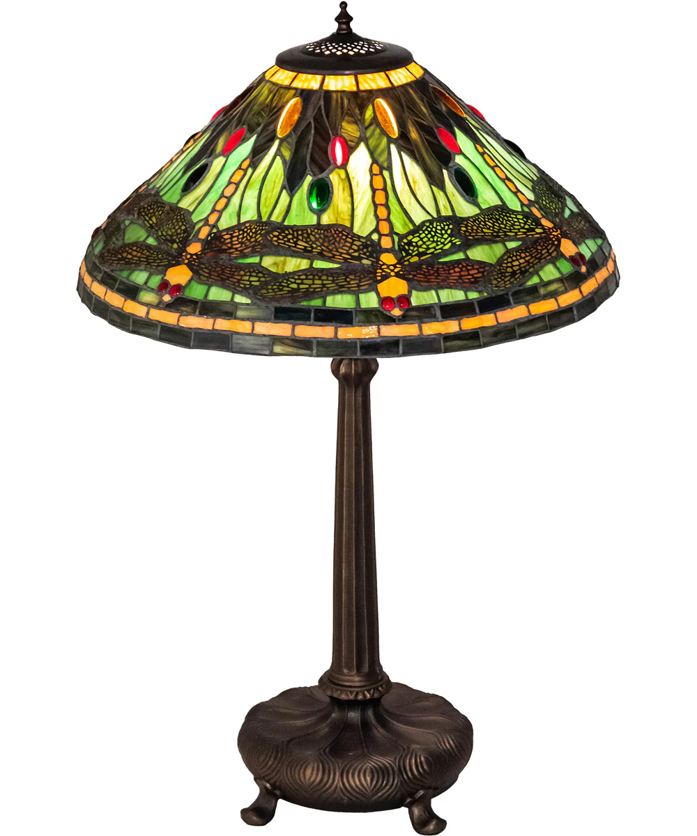 31" High Tiffany Dragonfly Table Lamp - Image 5