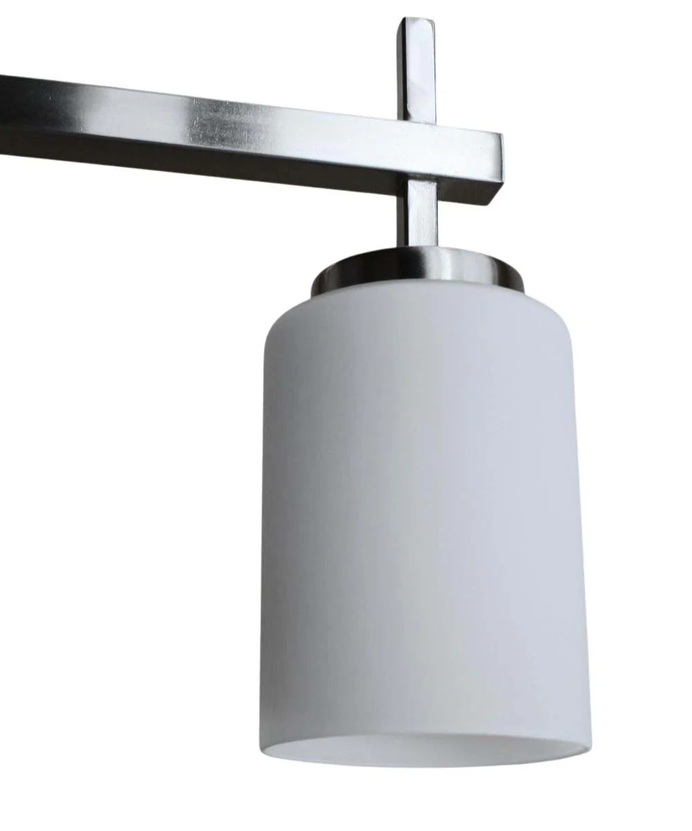 31"W 4-Light Kitchen Island Light Fixture Brushed Nickel Finish Frosted Glass Shade - Image 6