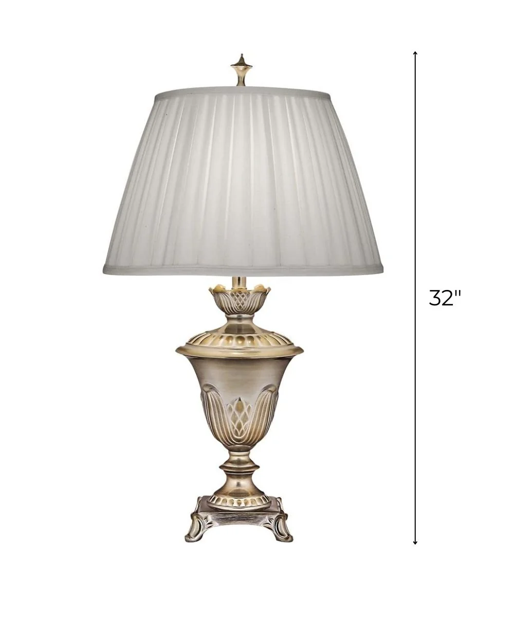 32"H Milano Silver Signature by Stiffel Table Lamp, 3-Way - Image 3