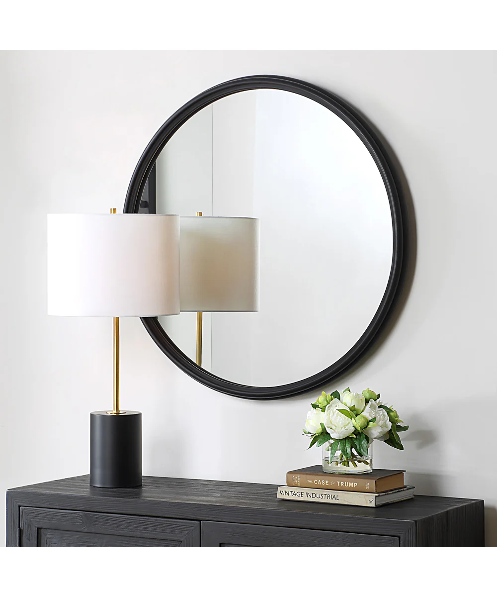 32x32" Wall Mirror Matte Black - Image 3