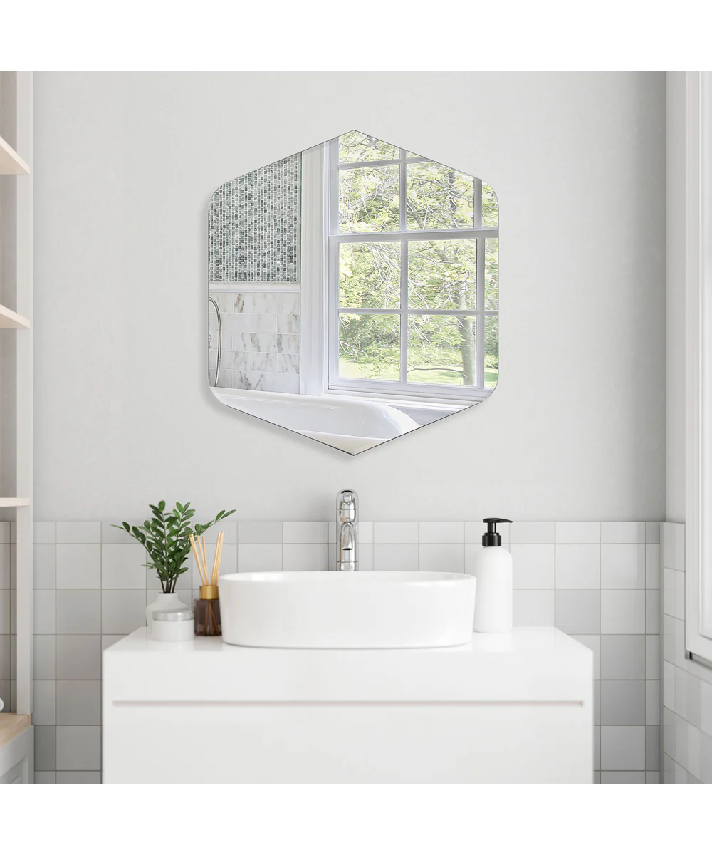 32x36" Wall Mirror Diamond in Black - Image 2