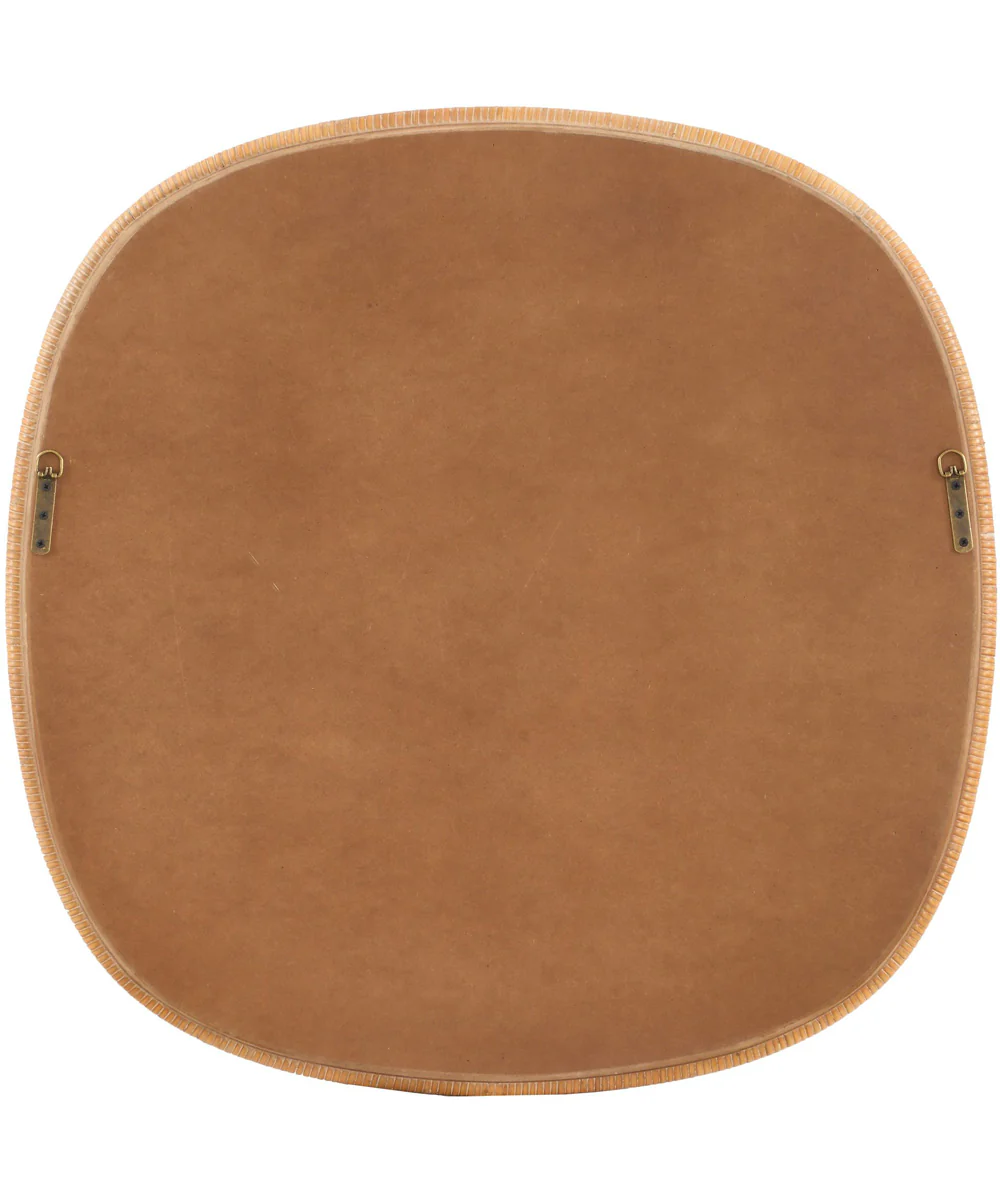 34x34" Wall Mirror in Natural Rattan - Image 8