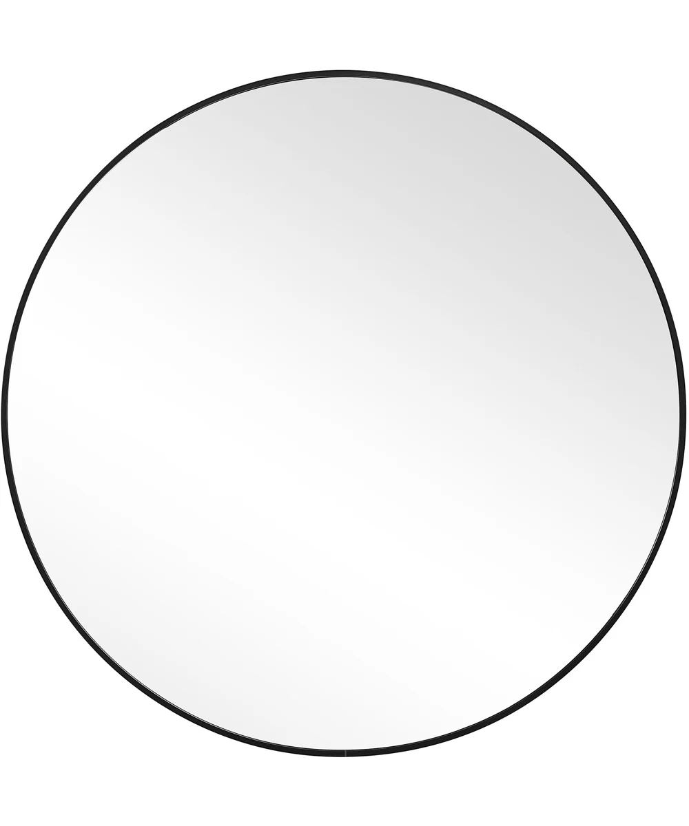 34x34" Wall Mirror in Satin Black