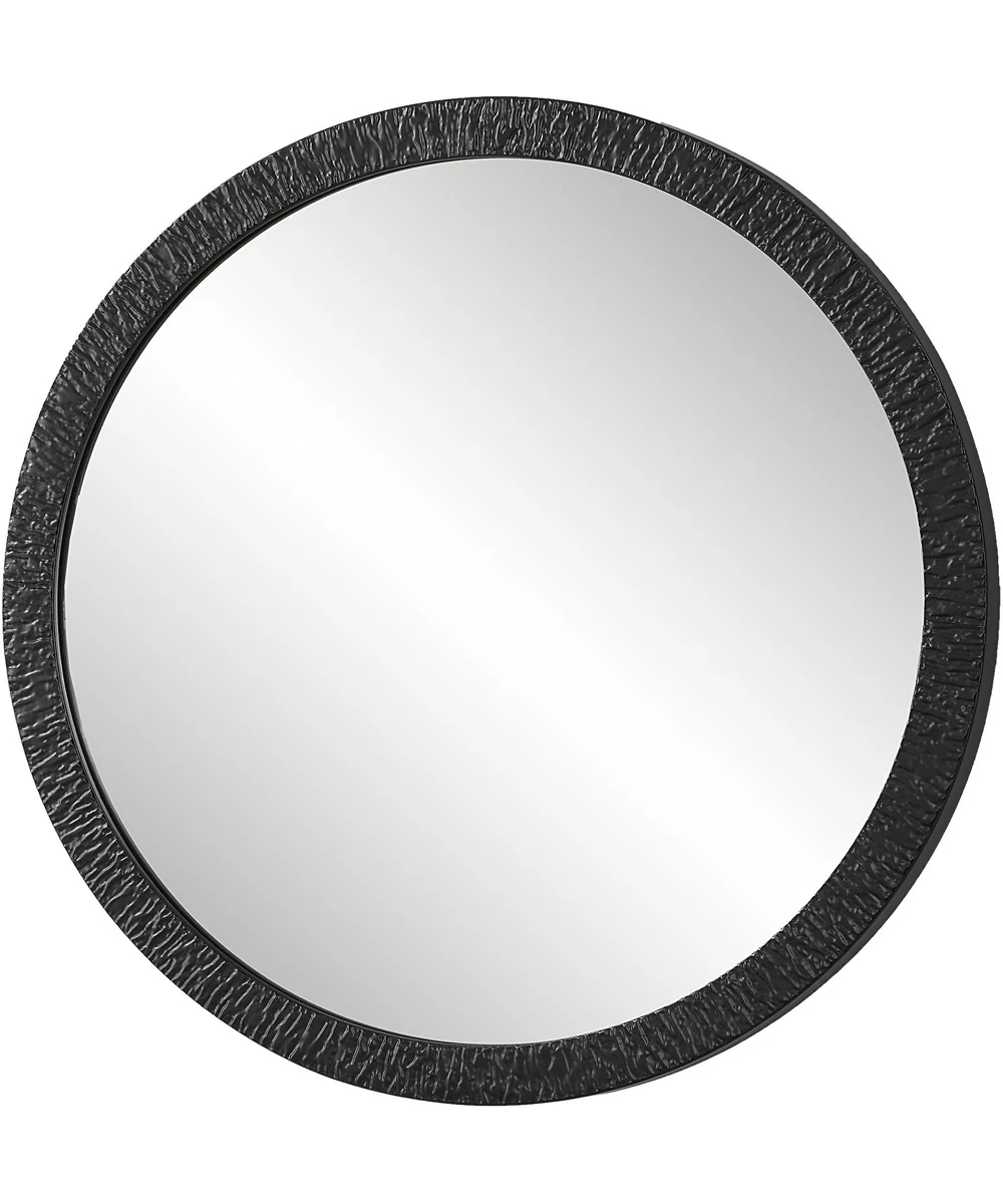34x34" Wall Mirror Satin Black - Image 4