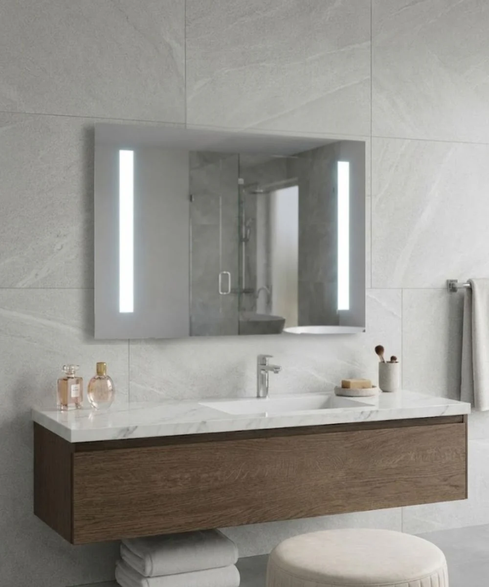 36"W x 26"H 4-Light Integrated LED Backlit Mirror with Bluetooth Soundbar - Image 3