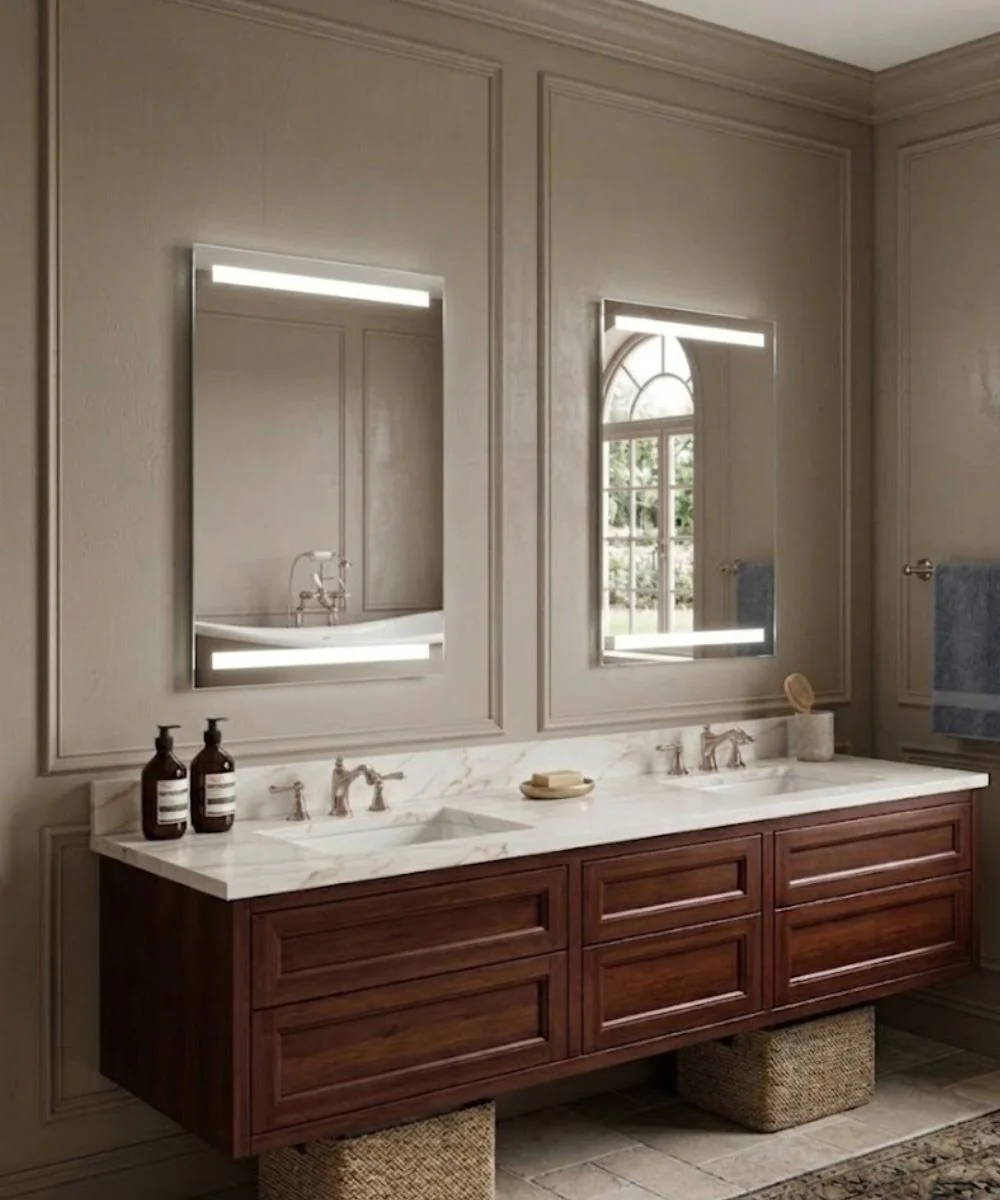 36"W x 26"H 4-Light Integrated LED Backlit Mirror with Bluetooth Soundbar - Image 4