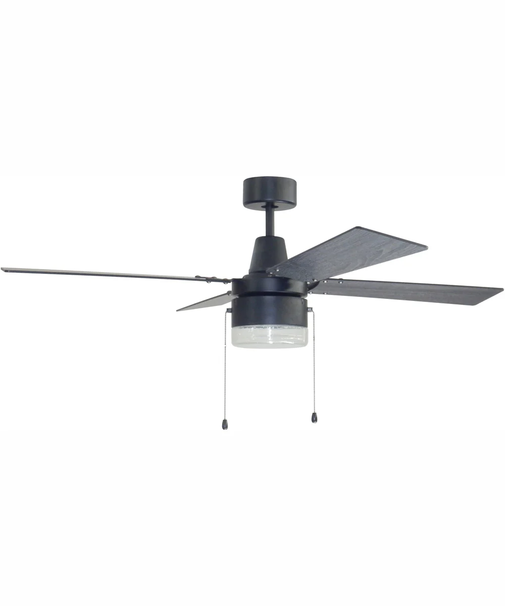 48" Dalton 1-Light Ceiling Fan Flat Black - Image 3