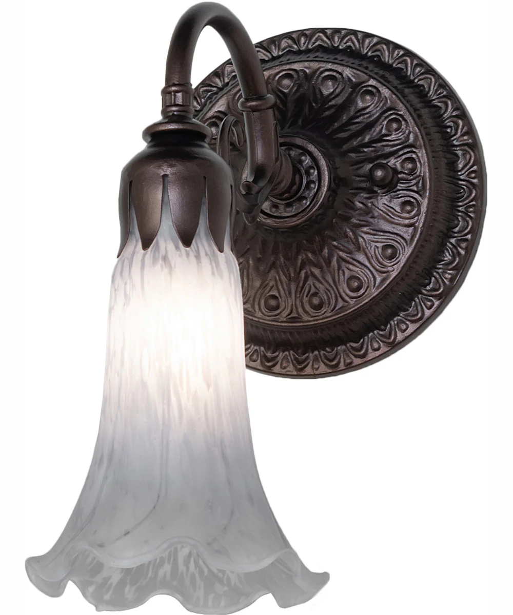 5.5" Wide Gray Tiffany Pond Lily Wall Sconce - Image 2