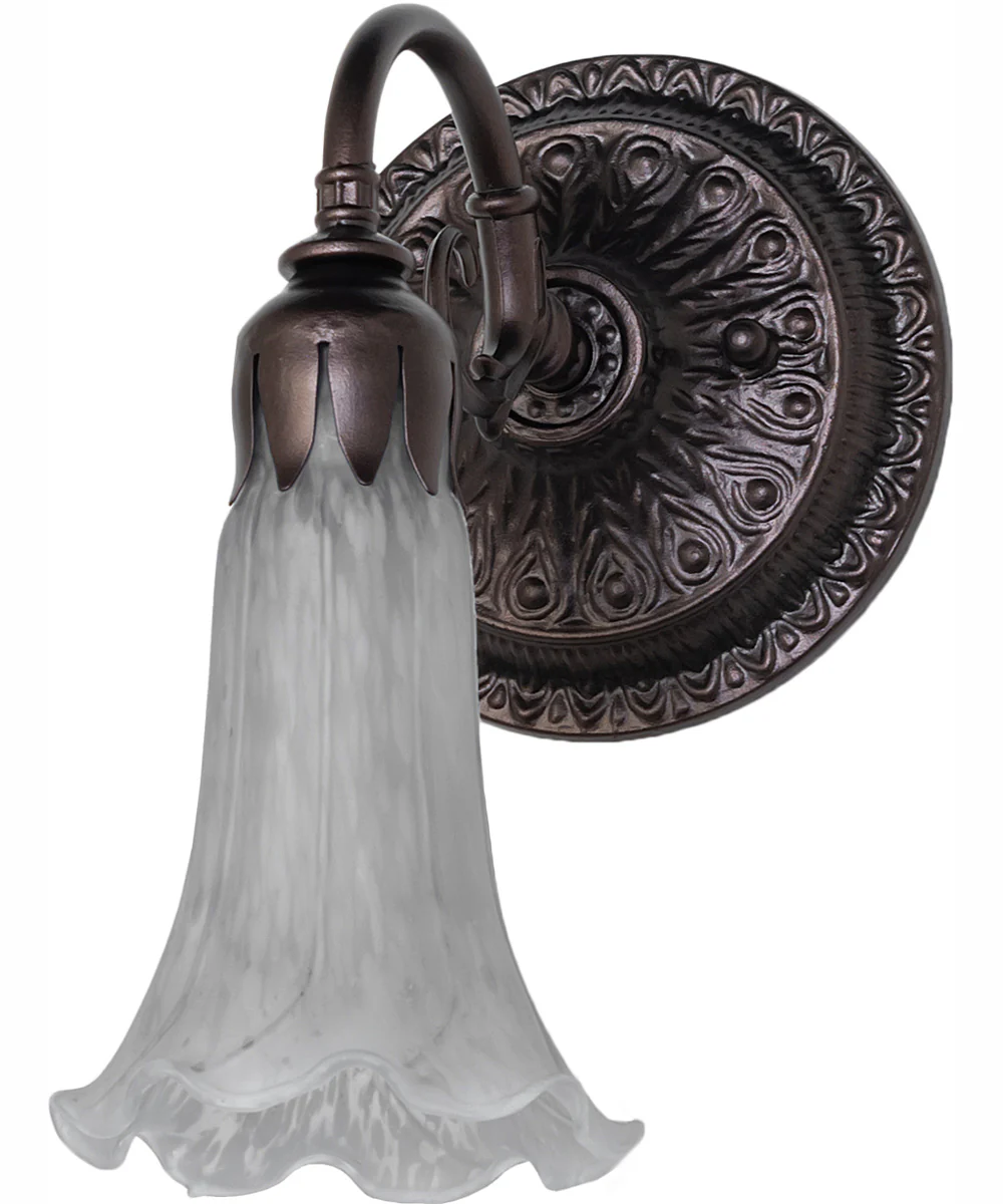 5.5" Wide Gray Tiffany Pond Lily Wall Sconce - Image 3