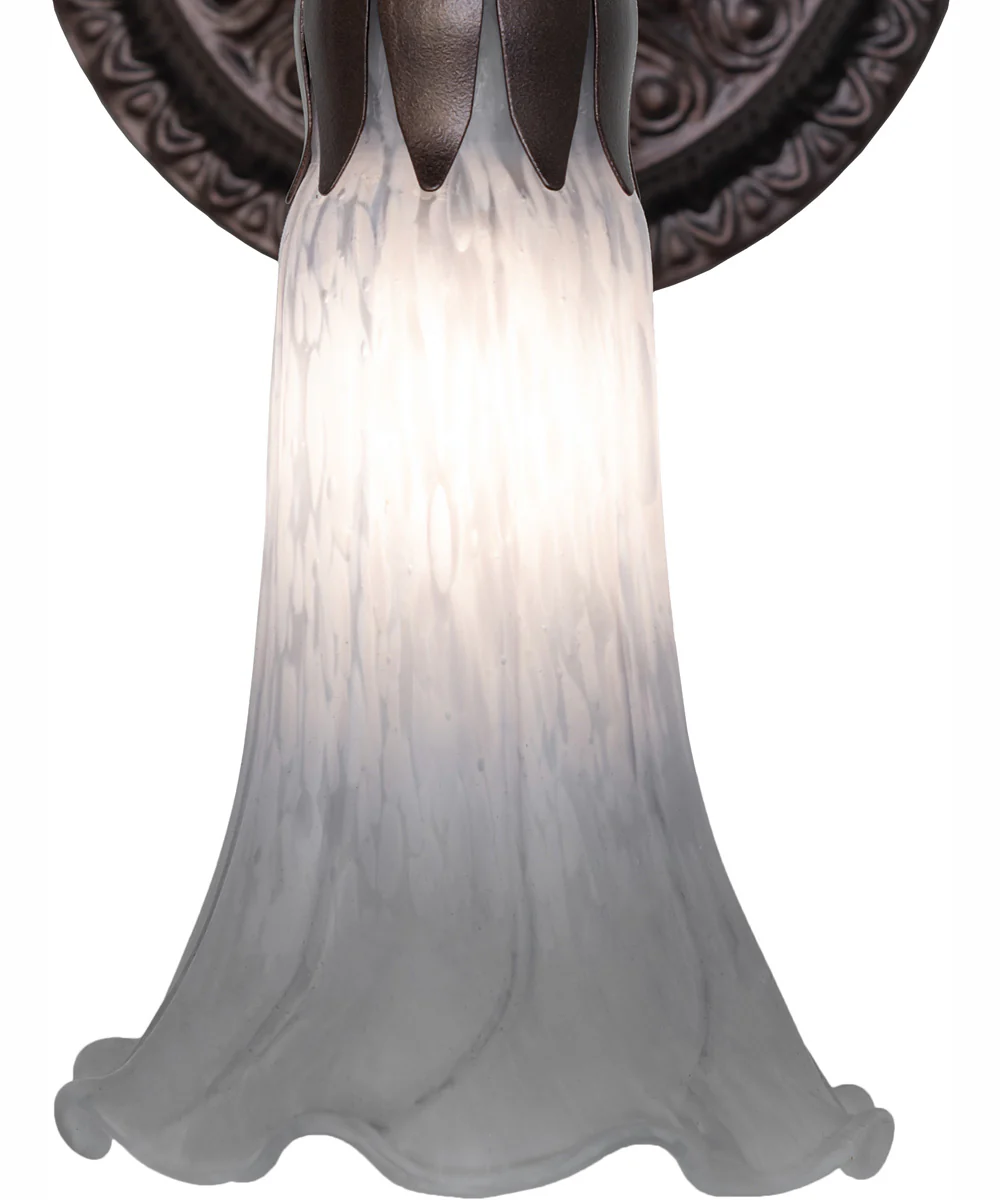 5.5" Wide Gray Tiffany Pond Lily Wall Sconce - Image 4