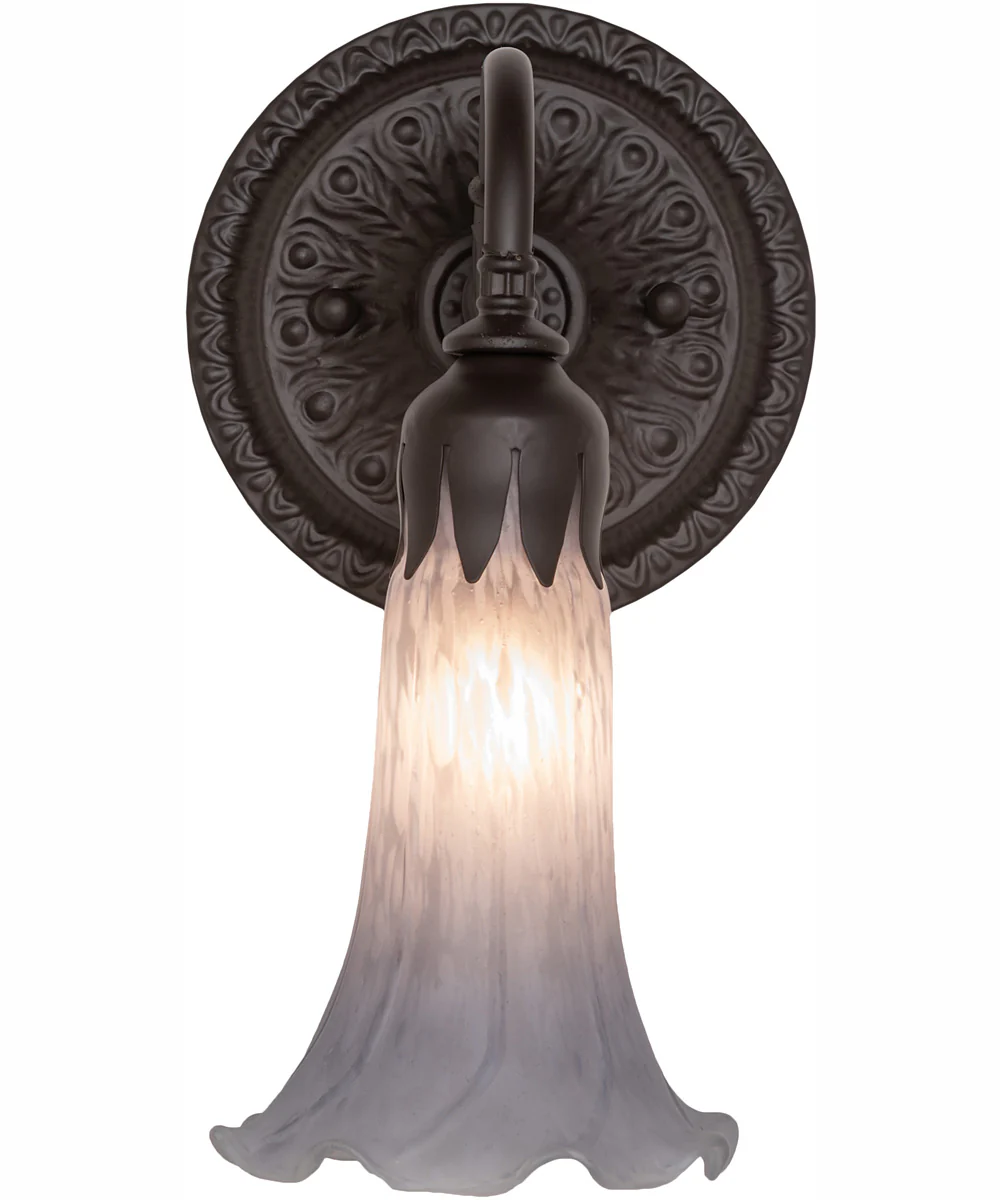 5.5" Wide Gray Tiffany Pond Lily Wall Sconce - Image 5