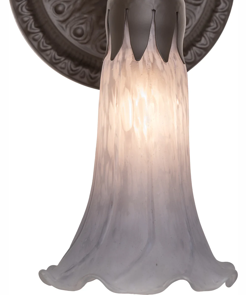 5.5" Wide Gray Tiffany Pond Lily Wall Sconce - Image 8