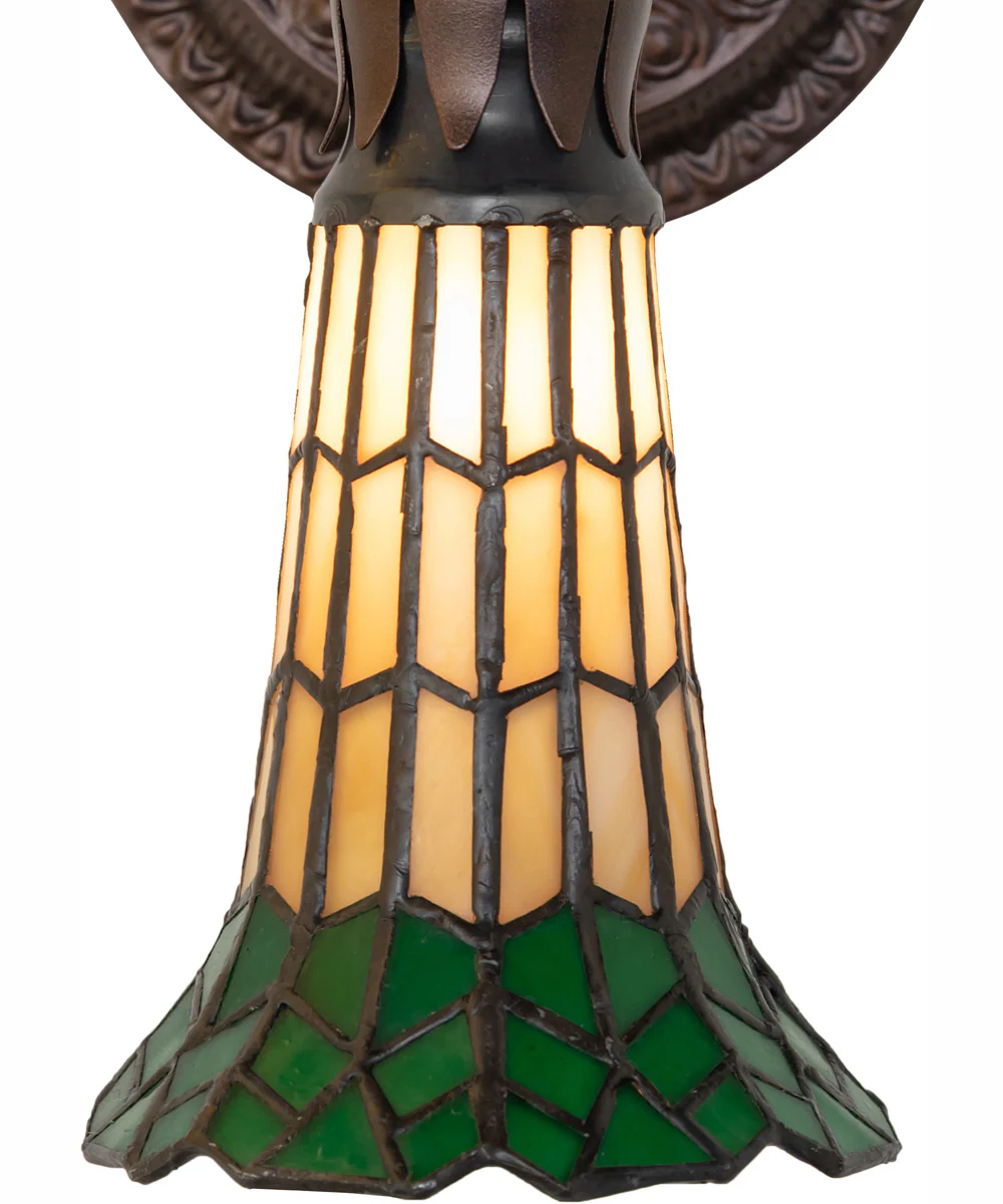 5.5" Wide Stained Glass Pond Lily Wall Sconce - Image 4
