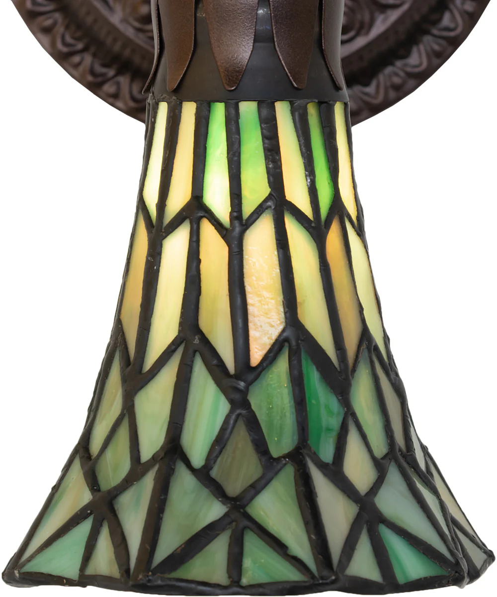 5.5" Wide Stained Glass Pond Lily Wall Sconce - Image 4