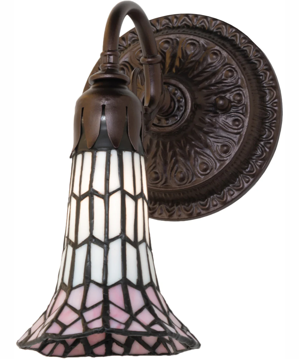 5.5" Wide Stained Glass Pond Lily Wall Sconce