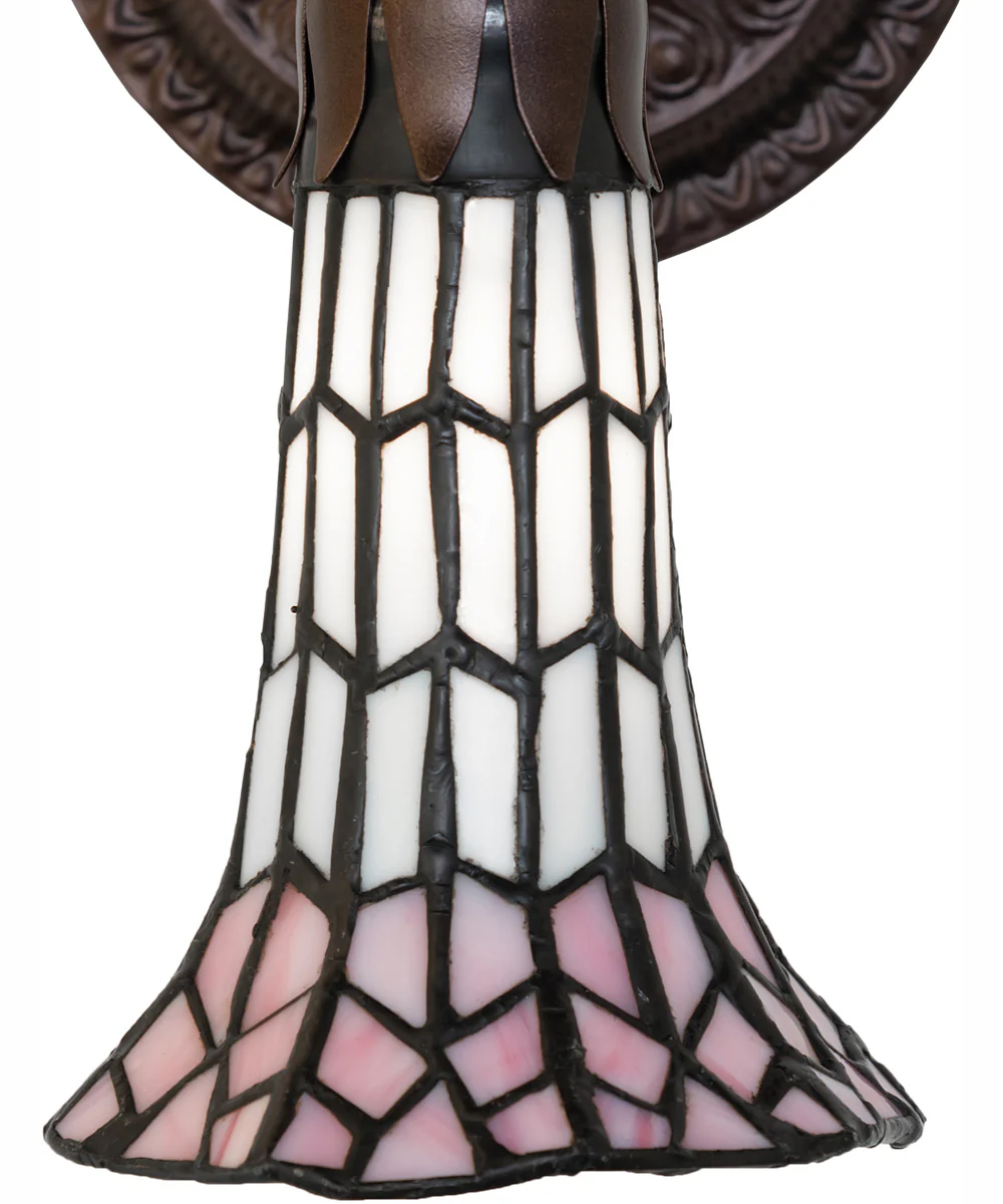5.5" Wide Stained Glass Pond Lily Wall Sconce - Image 4