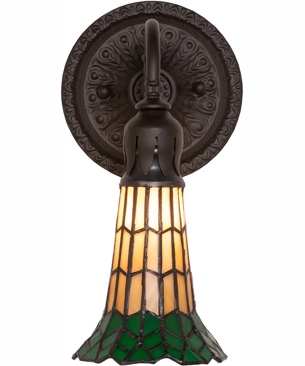 5.5" Wide Stained Glass Pond Lily Wall Sconce - Image 4