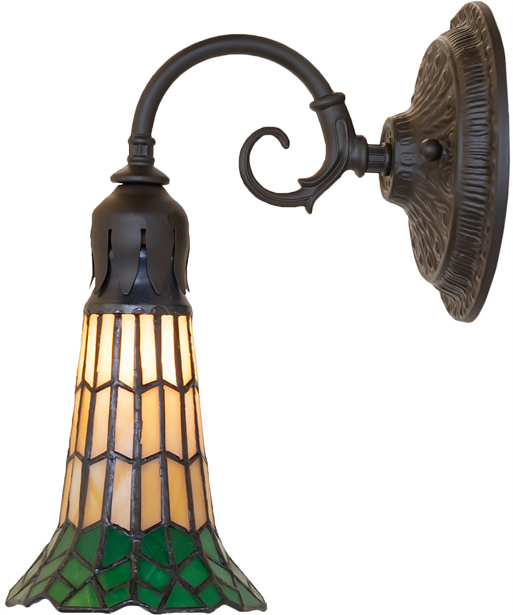 5.5" Wide Stained Glass Pond Lily Wall Sconce - Image 6