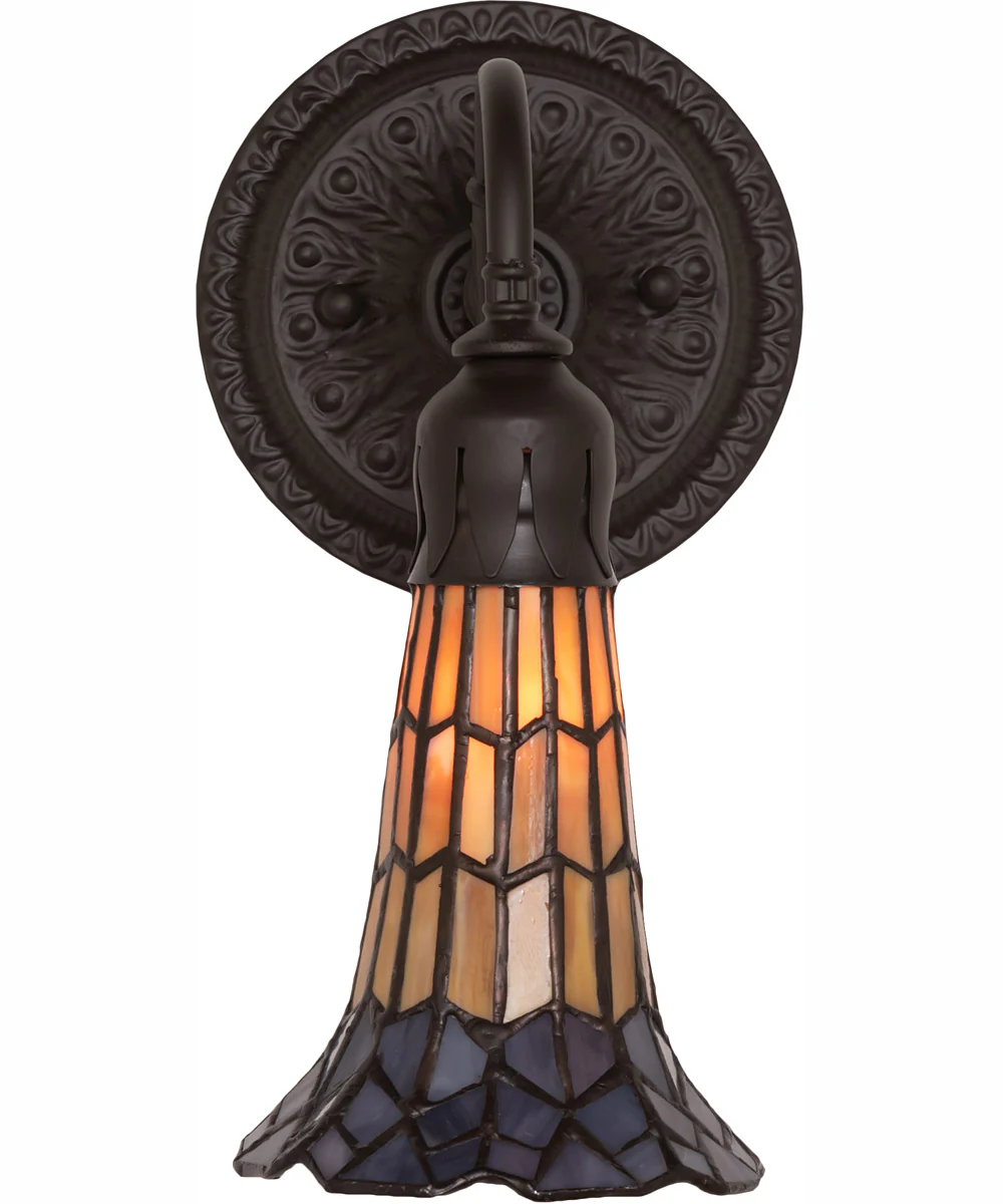 5.5" Wide Stained Glass Pond Lily Wall Sconce - Image 5