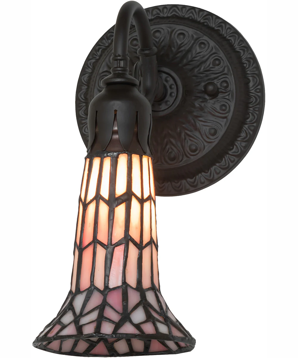 5.5" Wide Stained Glass Pond Lily Wall Sconce - Image 2