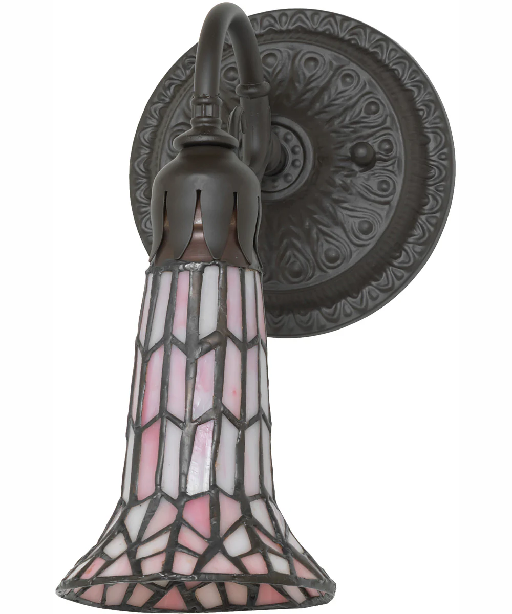 5.5" Wide Stained Glass Pond Lily Wall Sconce - Image 3
