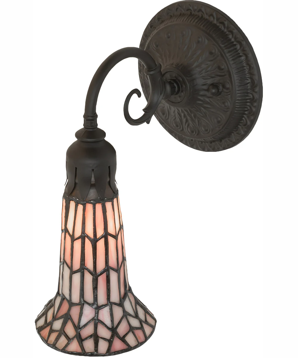 5.5" Wide Stained Glass Pond Lily Wall Sconce - Image 4