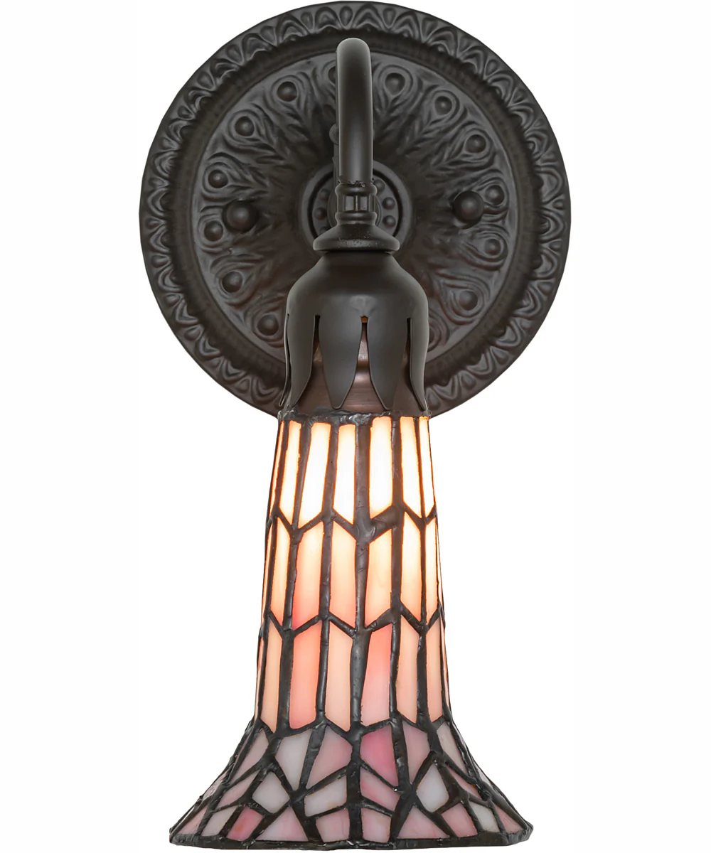 5.5" Wide Stained Glass Pond Lily Wall Sconce - Image 5
