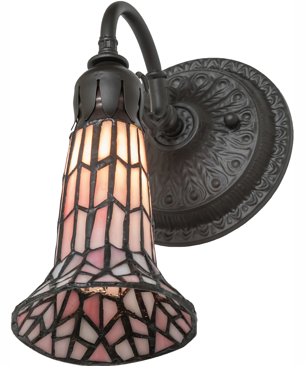 5.5" Wide Stained Glass Pond Lily Wall Sconce - Image 6