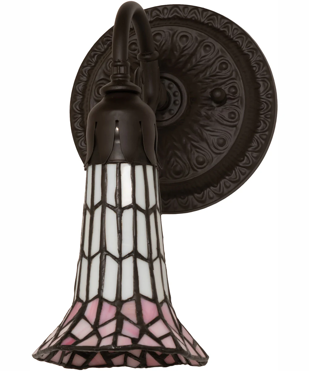 5.5" Wide Stained Glass Pond Lily Wall Sconce - Image 3