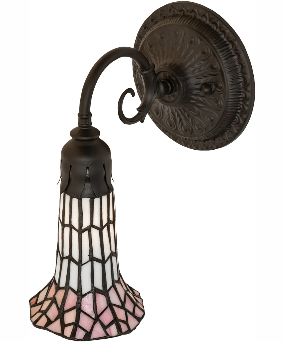 5.5" Wide Stained Glass Pond Lily Wall Sconce - Image 4