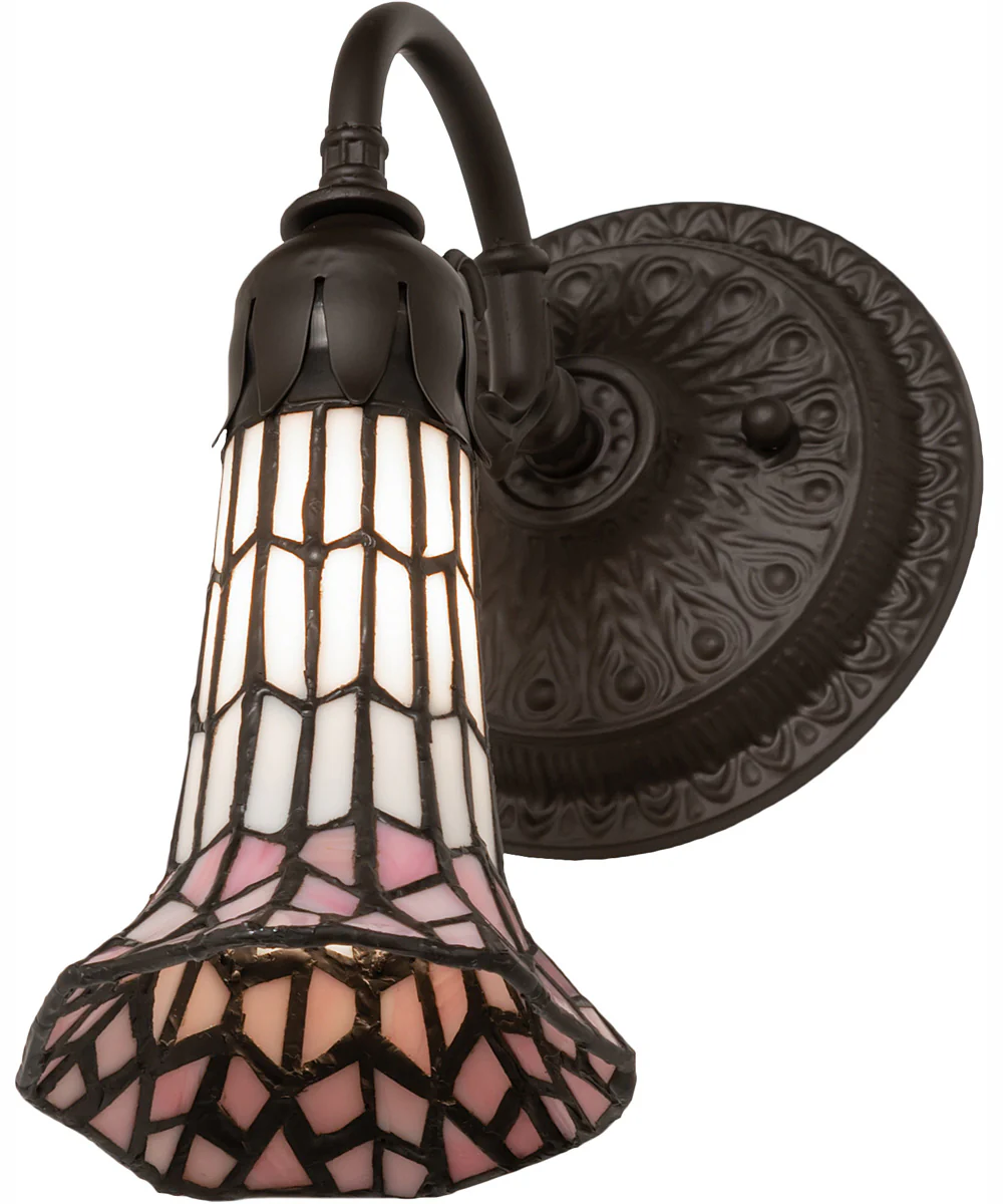 5.5" Wide Stained Glass Pond Lily Wall Sconce - Image 6