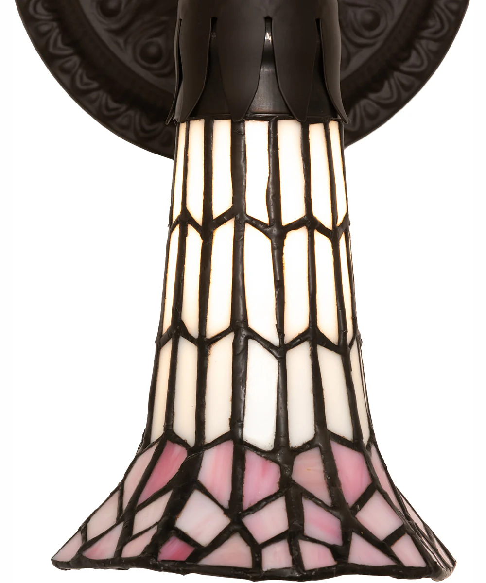5.5" Wide Stained Glass Pond Lily Wall Sconce - Image 8