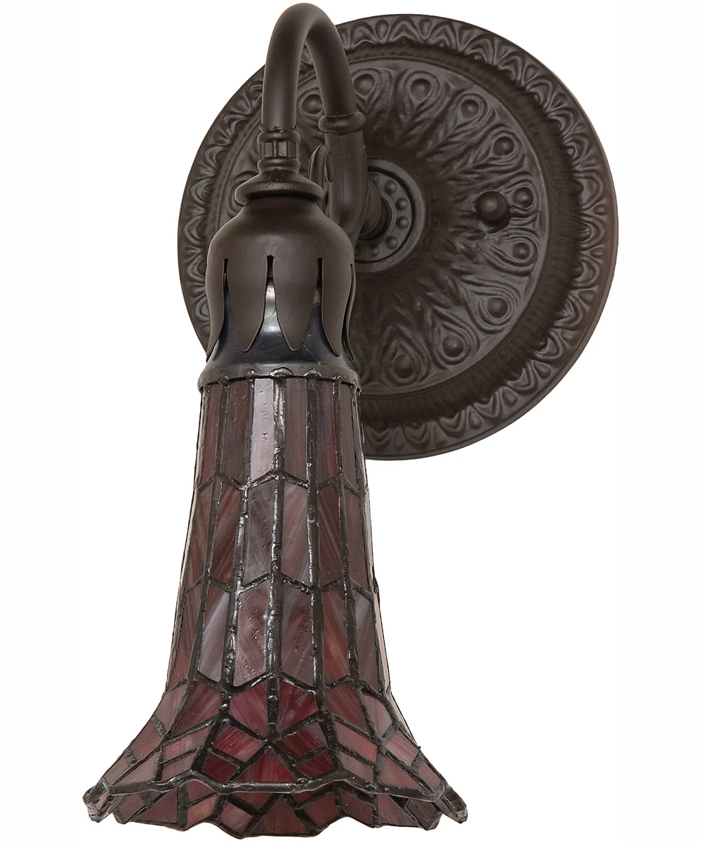5.5" Wide Stained Glass Pond Lily Wall Sconce - Image 3