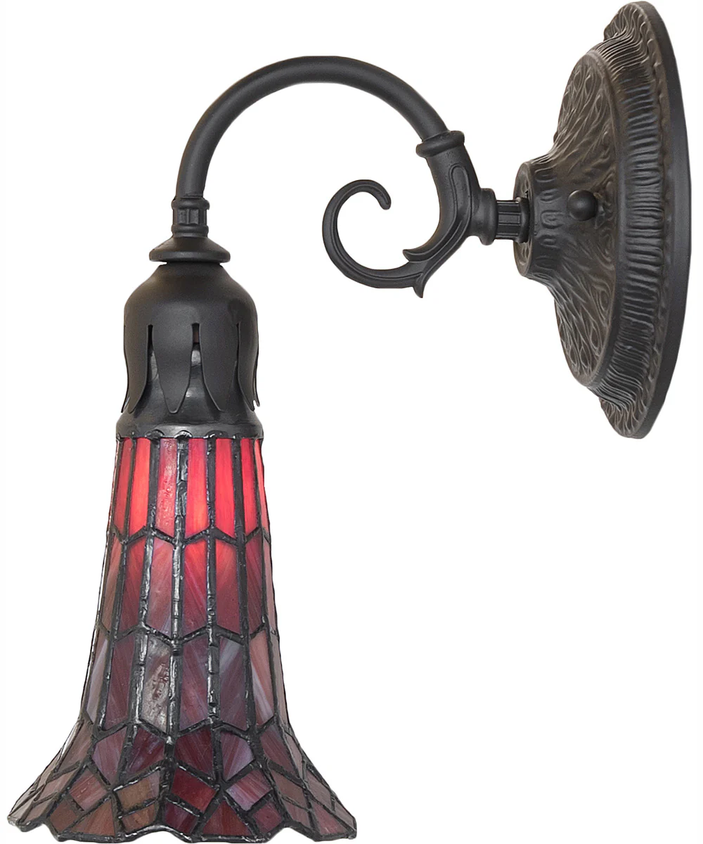 5.5" Wide Stained Glass Pond Lily Wall Sconce - Image 7