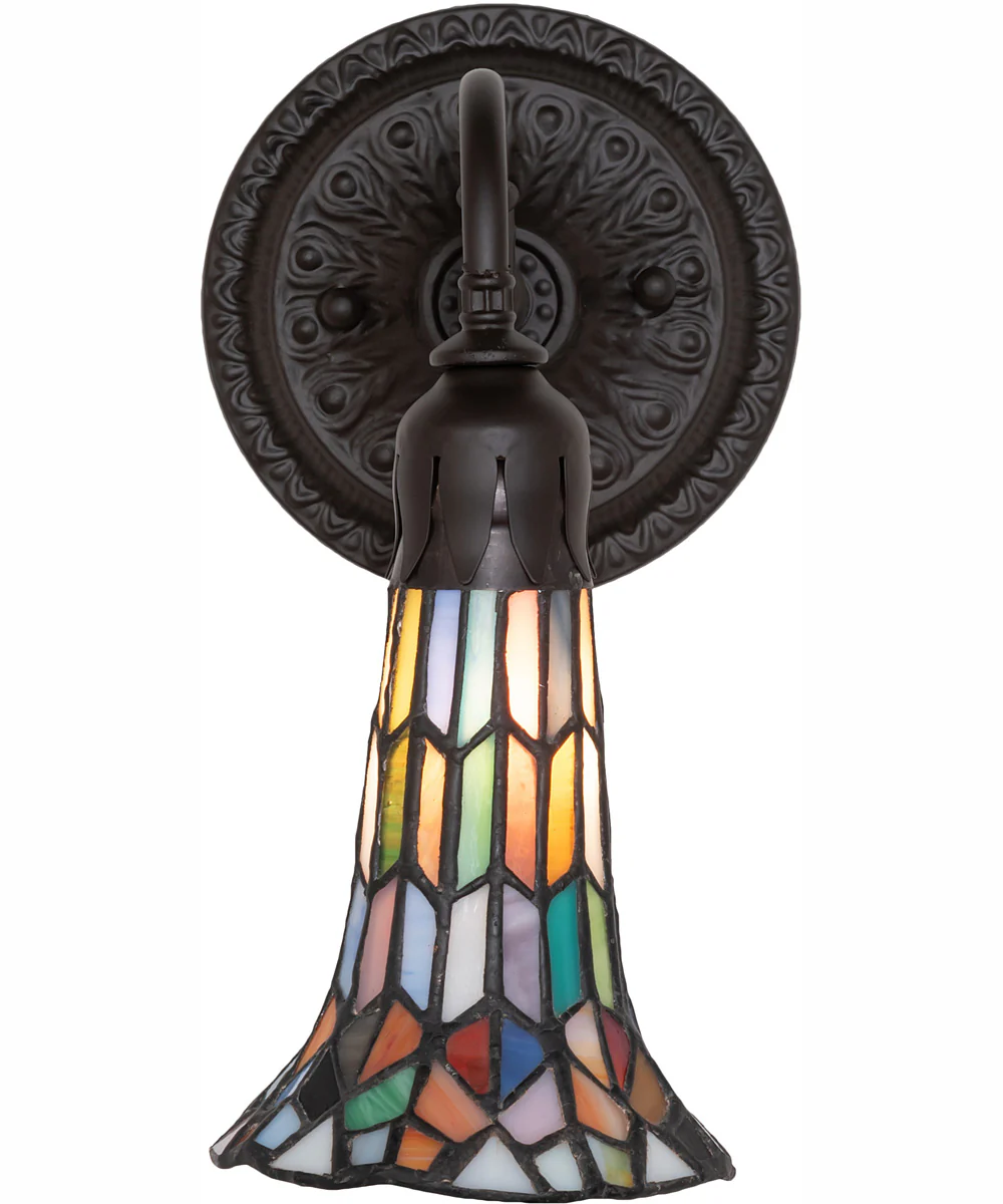 5.5" Wide Stained Glass Pond Lily Wall Sconce - Image 5
