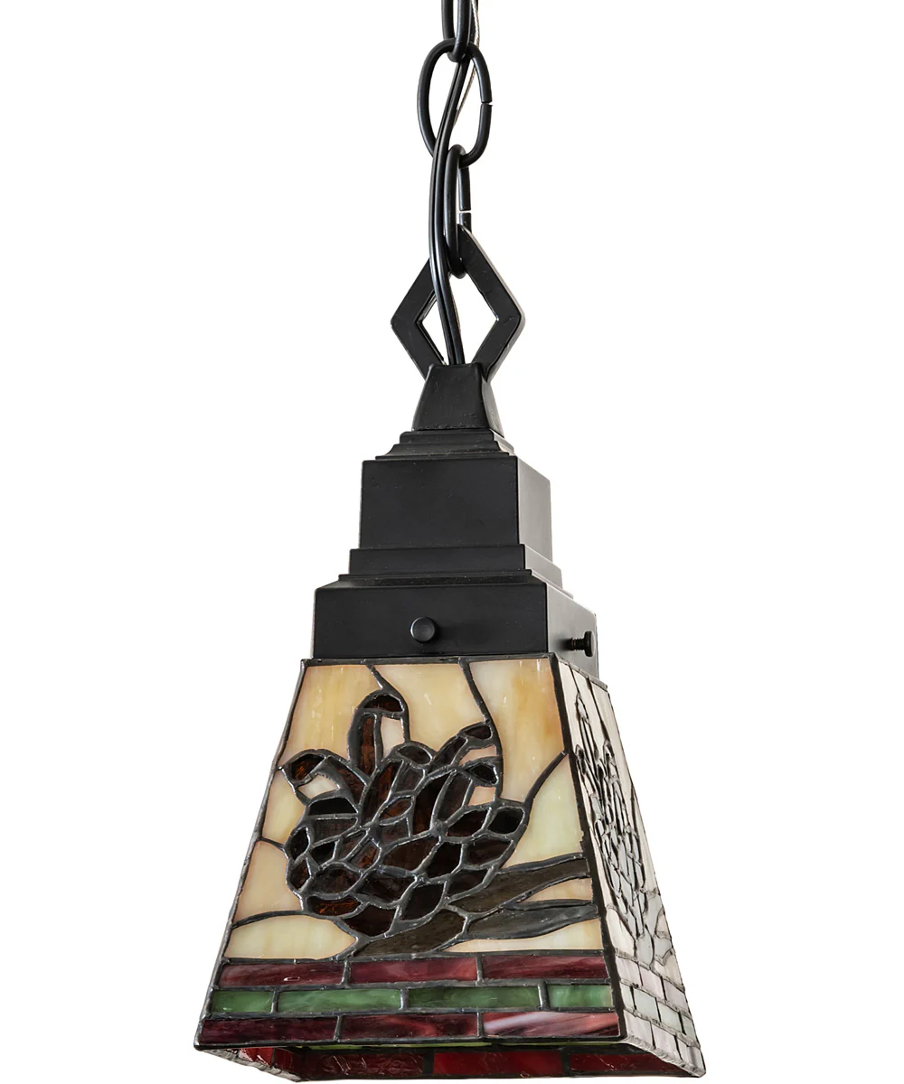 5" Square Pinecone Mini Pendant - Image 2
