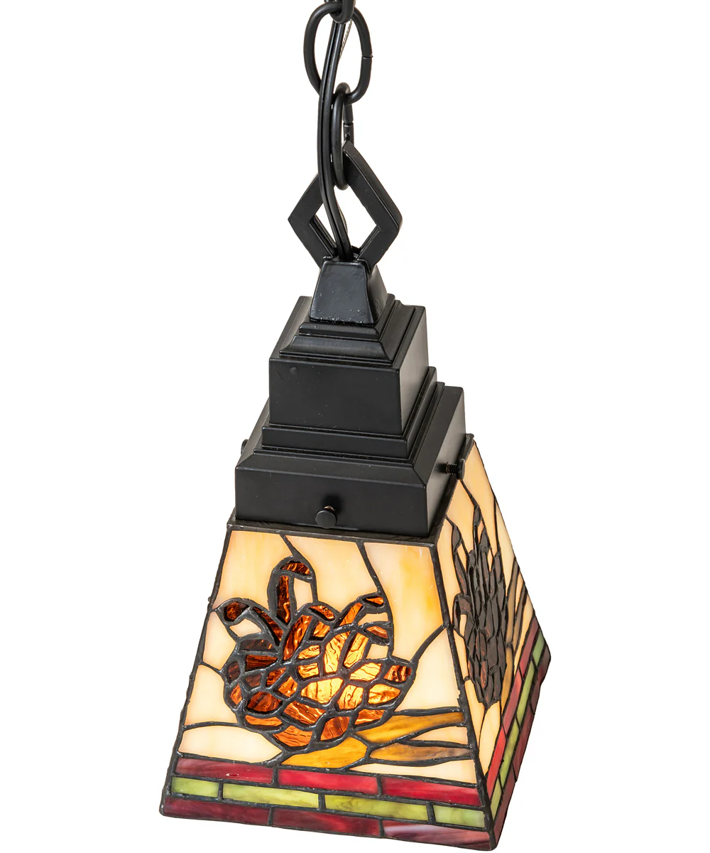 5" Square Pinecone Mini Pendant - Image 3
