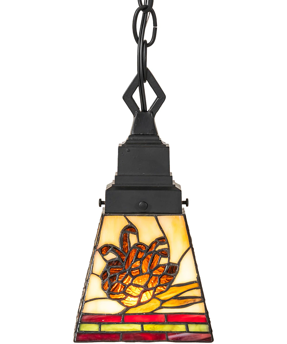 5" Square Pinecone Mini Pendant - Image 4