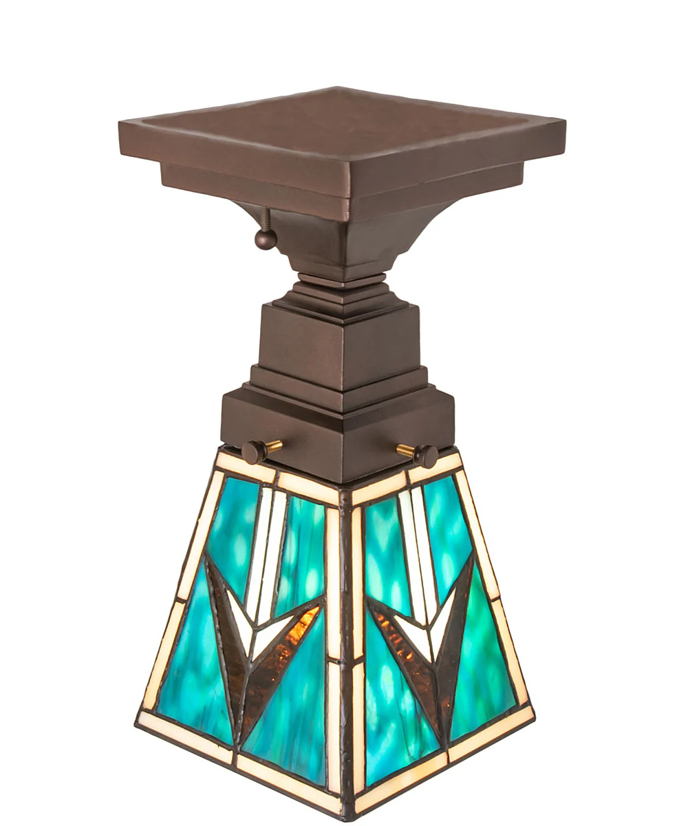 5" Square Valencia Mission Flushmount - Image 3