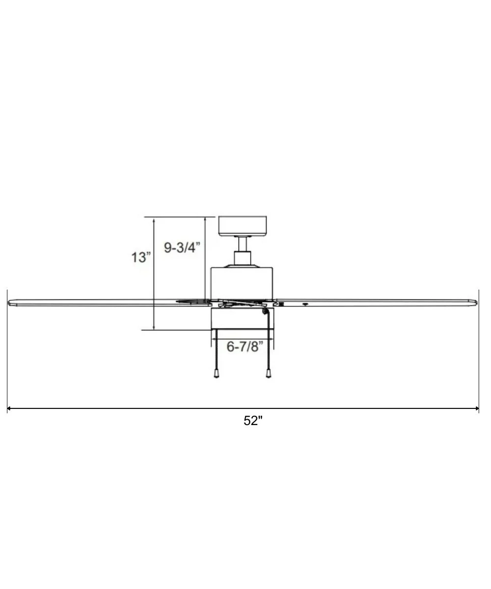 52" Aldea 4-Blade Ceiling Fan Oil Rubbed Bronze Motor Finish and Walnut Blade Finish with Integrated LED Light - Image 4