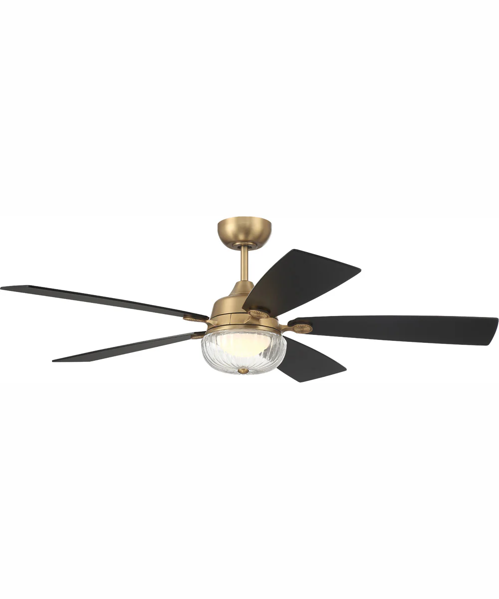 52" Chandler 1-Light Ceiling Fan Satin Brass - Image 4