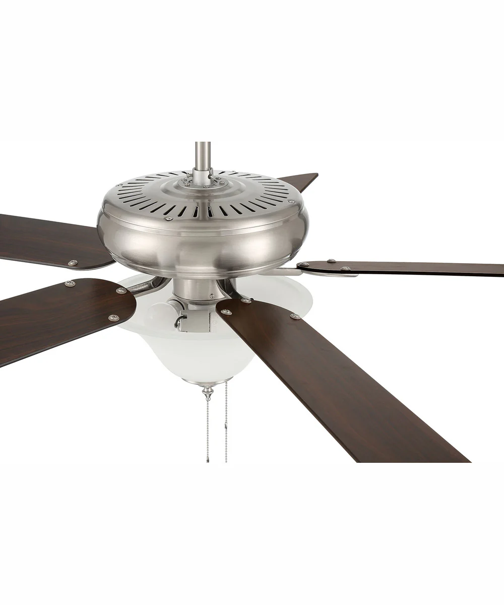 52" Decorator's Choice 2-Light Ceiling Fan Brushed Polished Nickel - Image 11