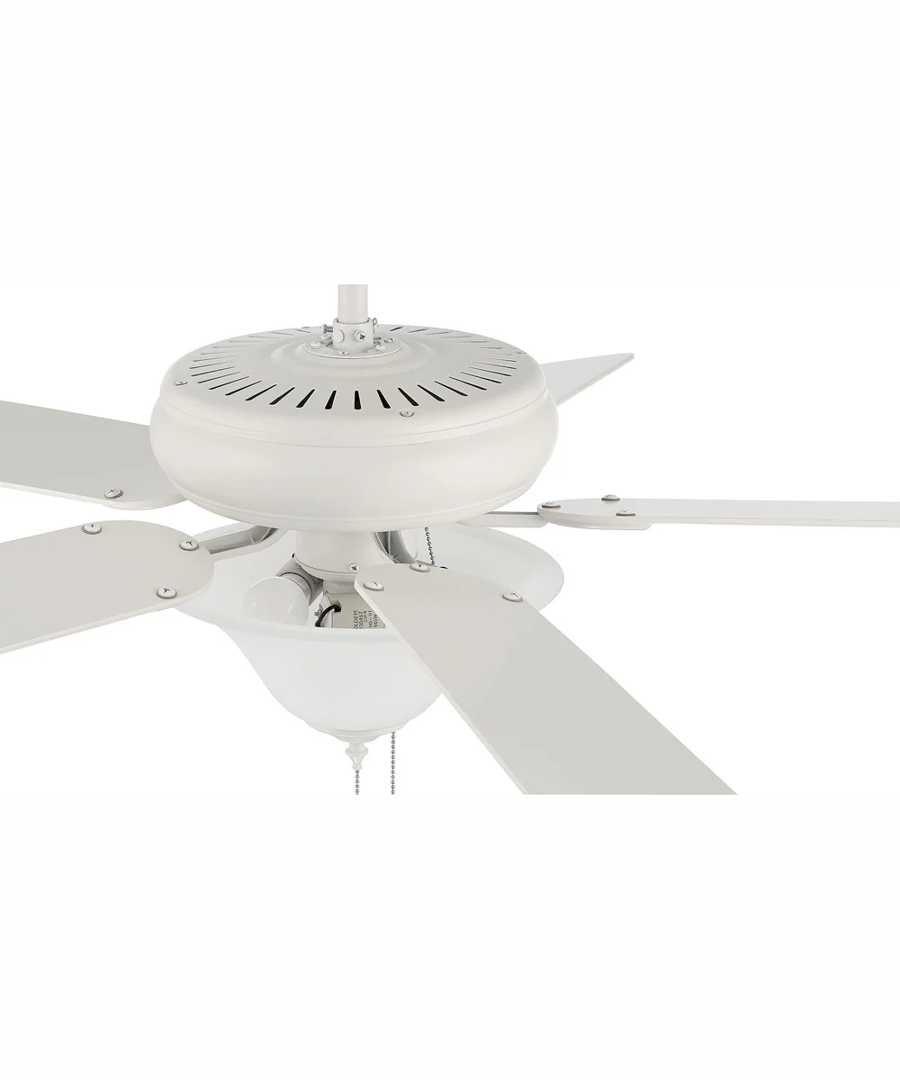 52" Decorator's Choice 3-Light Ceiling Fan Matte White - Image 8
