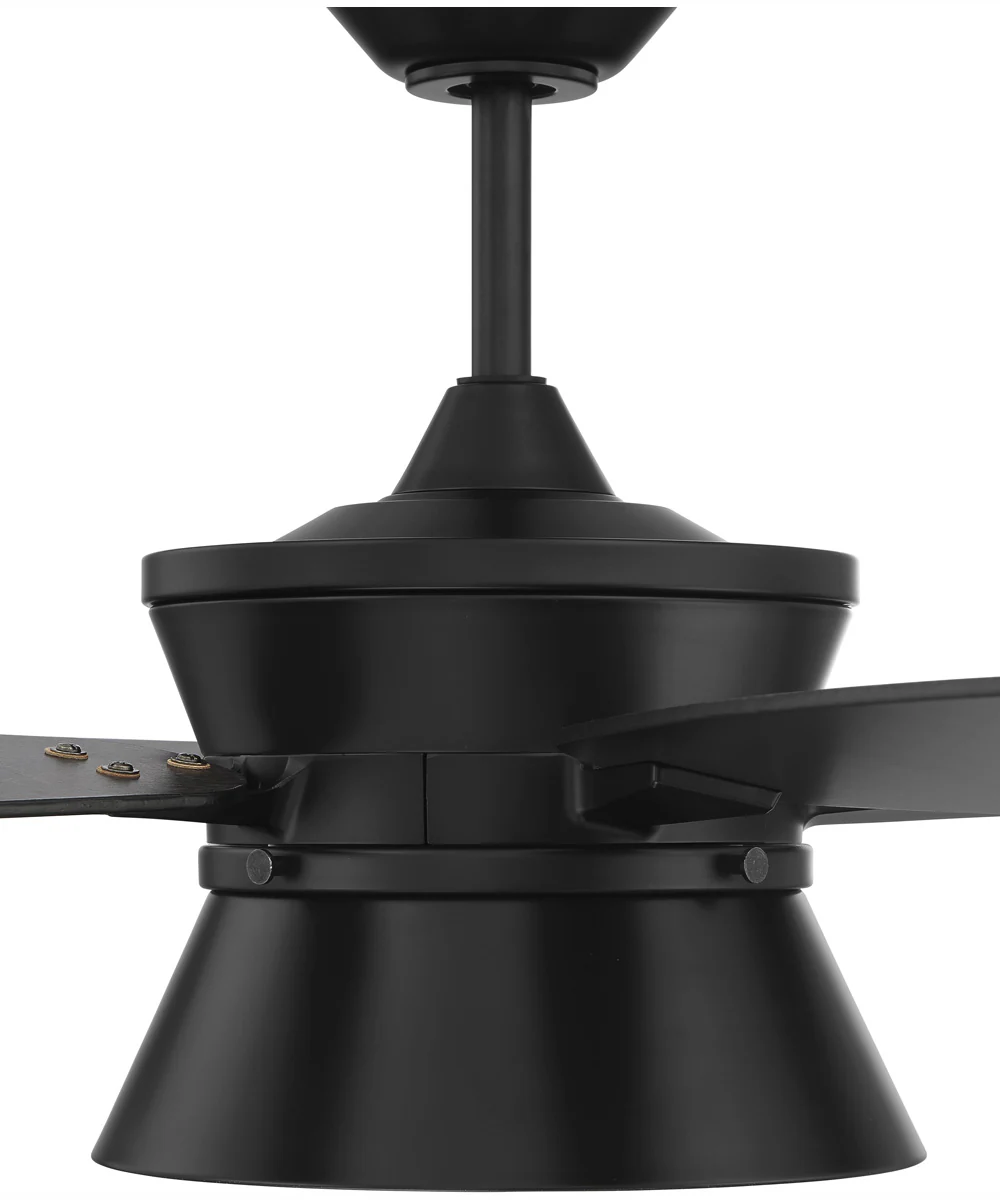 52" Dominick 3-Light Ceiling Fan Flat Black - Image 5