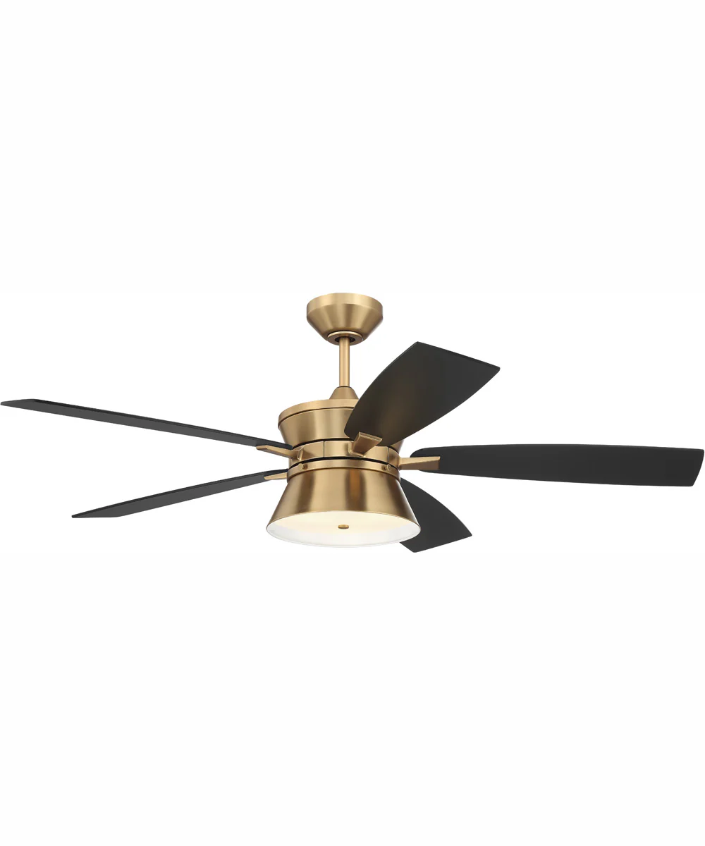 52" Dominick 3-Light Ceiling Fan Satin Brass - Image 2